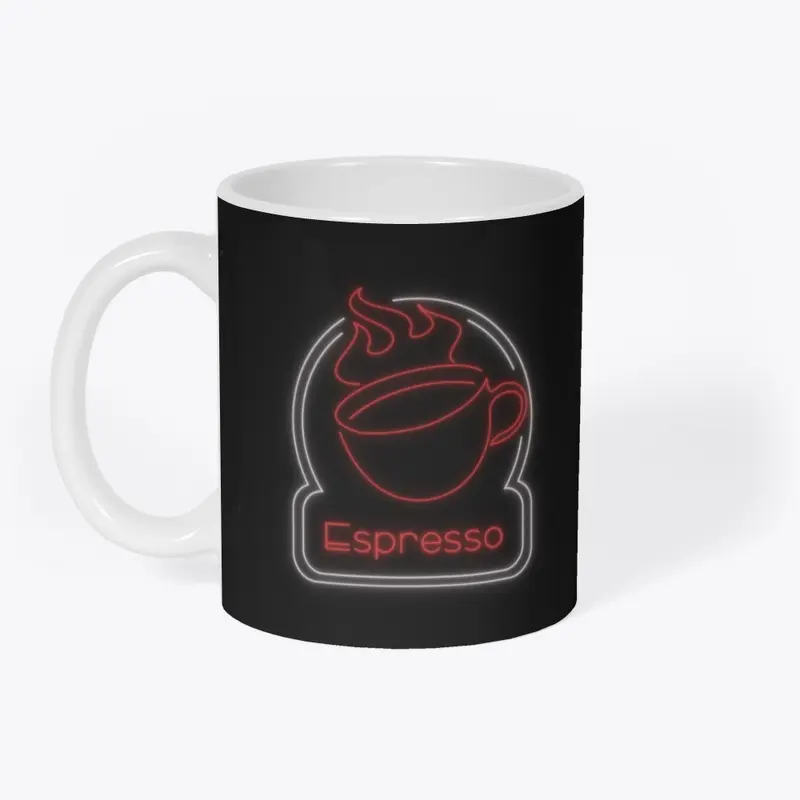 Red and whitish-pink Neon Espresso