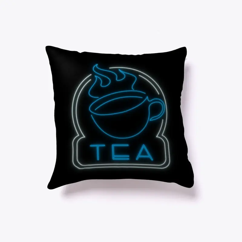 Blue and white Neon Tea