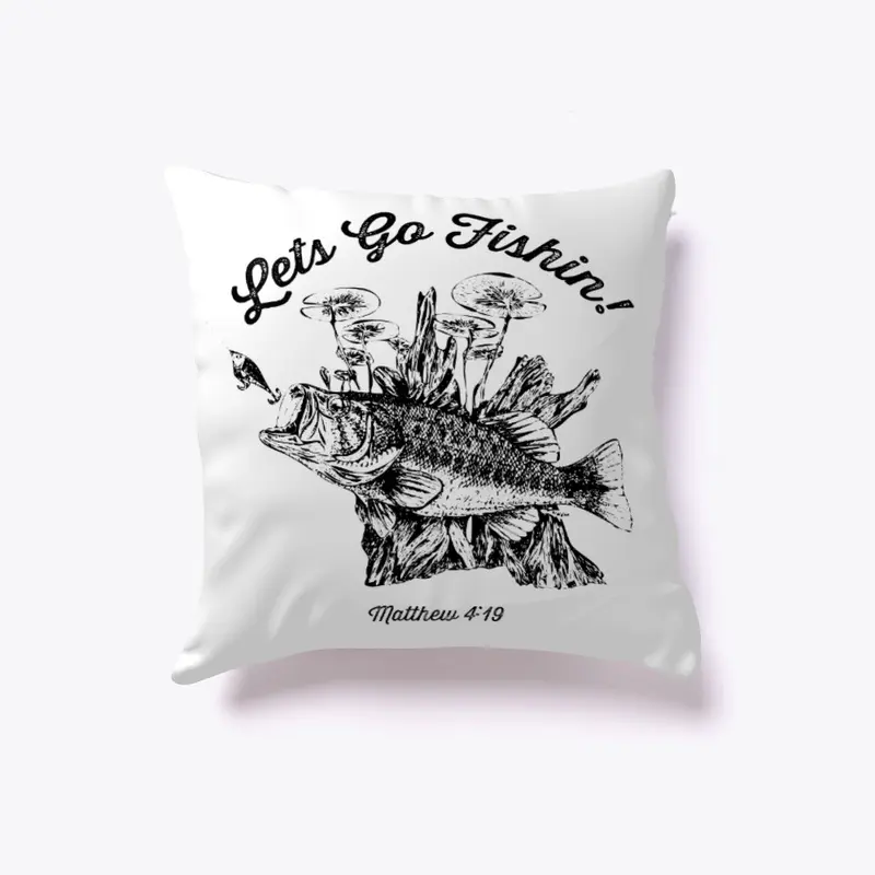 Let's Go Fishin! Bass Illustration