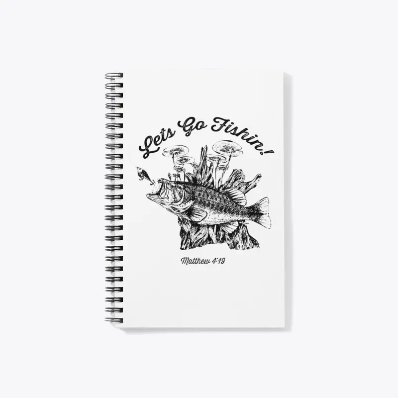 Let's Go Fishin! Bass Illustration